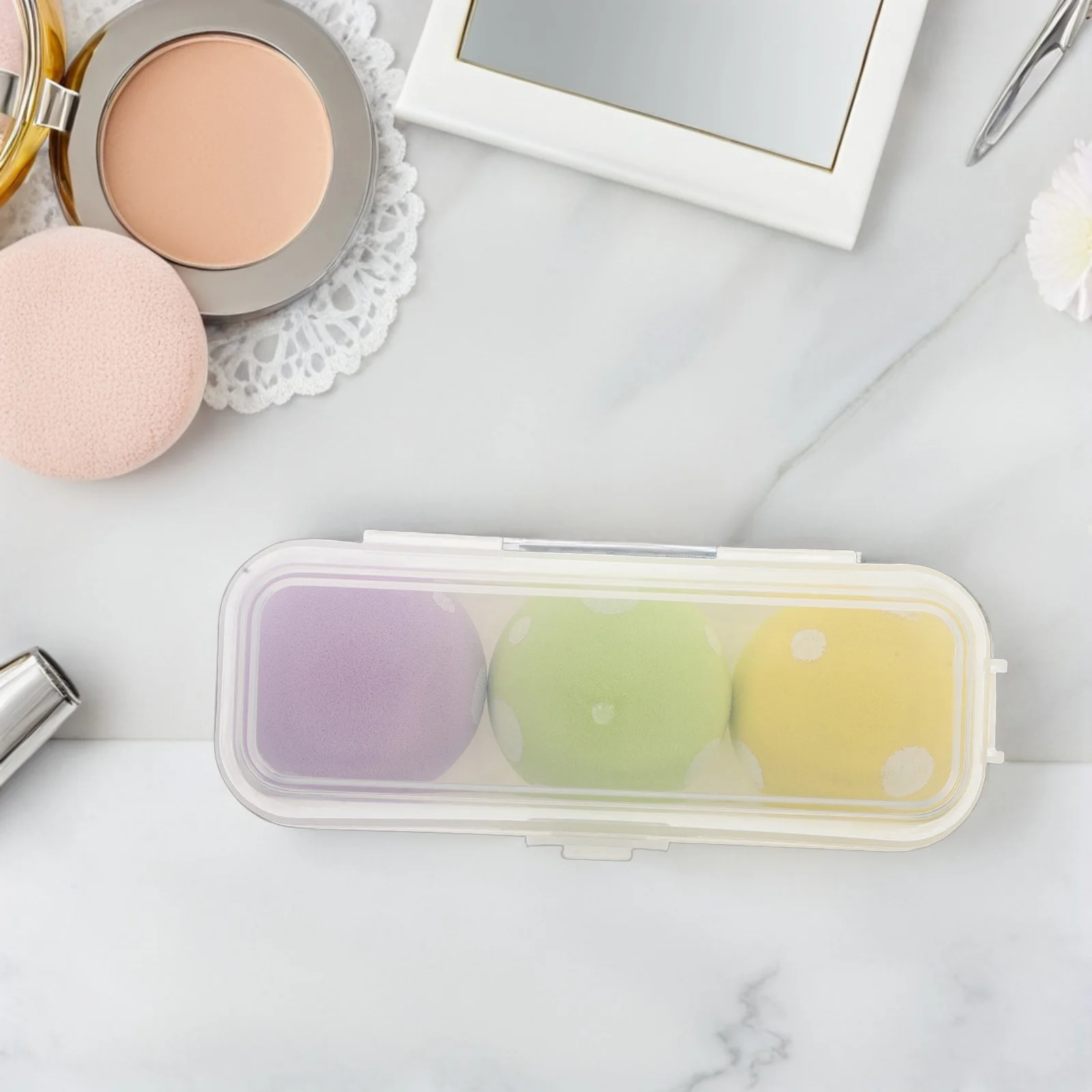 Esponja de maquillaje de setas, aplicador de polvo para base seca y húmeda de doble uso, esponjas faciales gruesas, 3 uds.