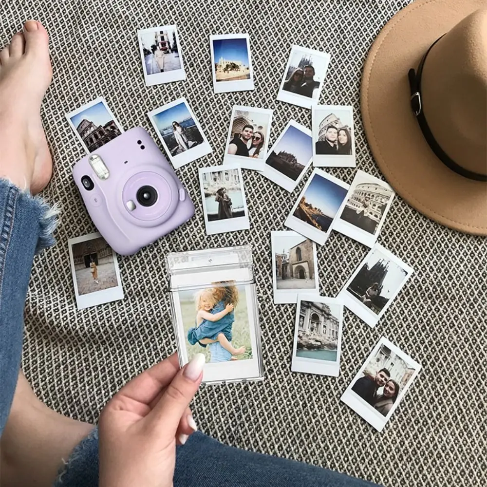 Desktop with Strap Card Instant Camera Film Photo 3-inch Storage Box For Fujifilm Instax Mini 12/11/9/8/7