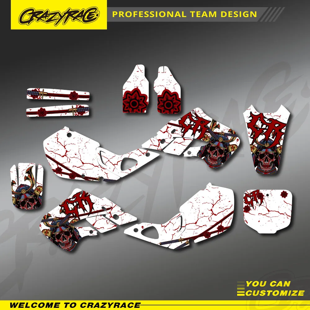 

For Honda CR125 1998 1999 CR250 1997-1999 CR 125 250 CRAZYRACE Full Graphics Background Decal Protect Motorcycle Sticker Custom