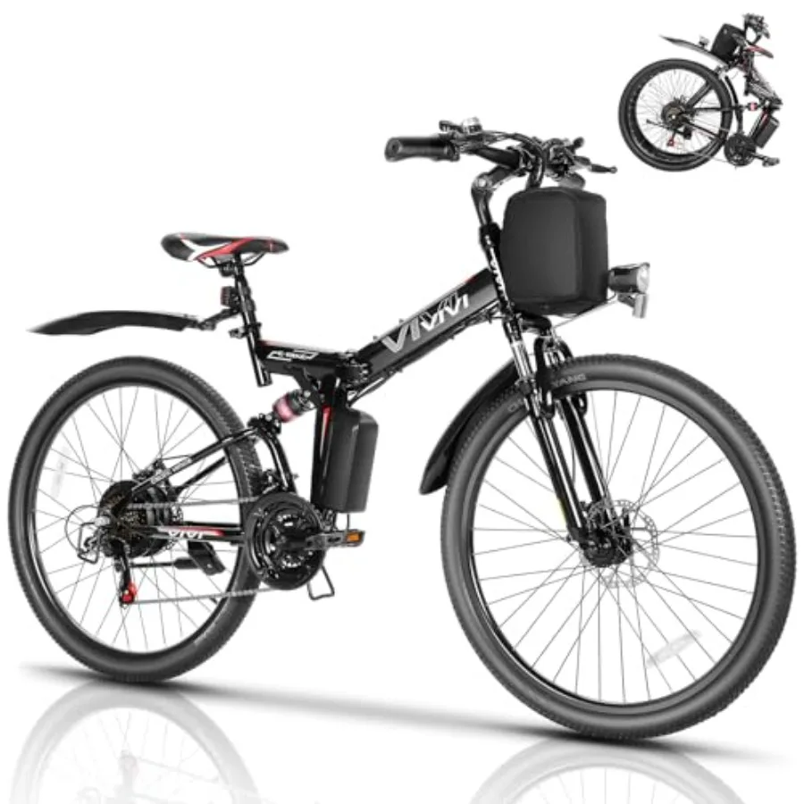 26 Folding Electric Mountain Bike for Adults 750W 48V Removable Battery Ebike 21 Speed Top 22 Mph Up to 50 Miles SGS Certified