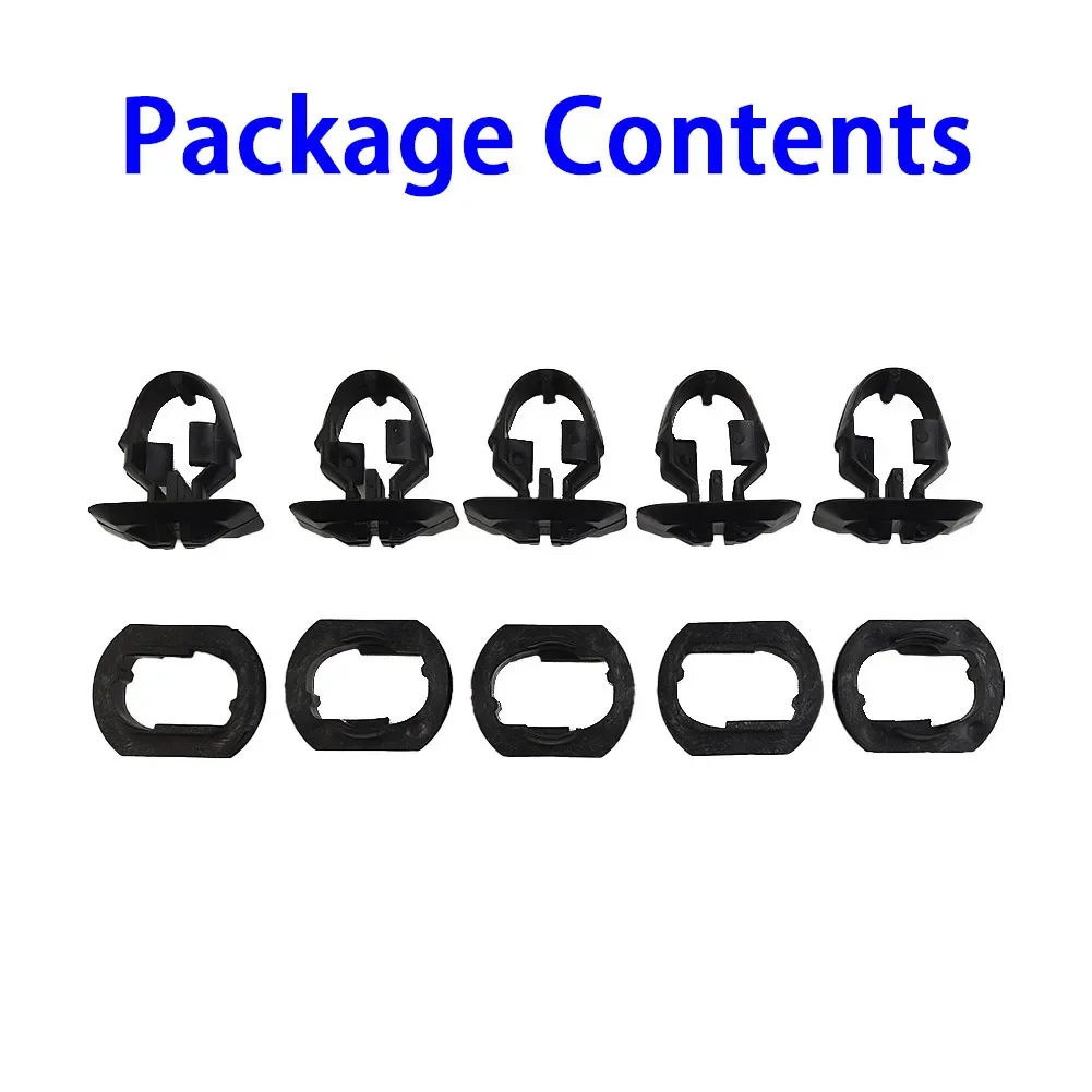 5sets Side Skirt Bracket Clips & Gasket For Mercedes R170 W202 W203 W204 W208 W210 Clip Fasteners Car Accessories NEW