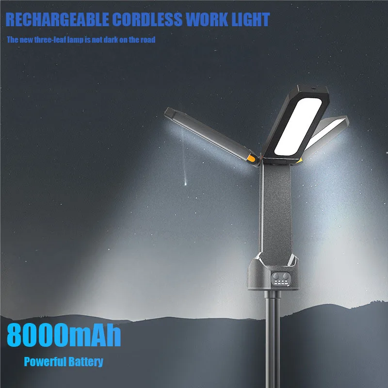 VOLODYMYR Outdoor Camping Light Portable Folding Lighting Super Battery Life Waterproof Repair Light Multi-Function Emergency