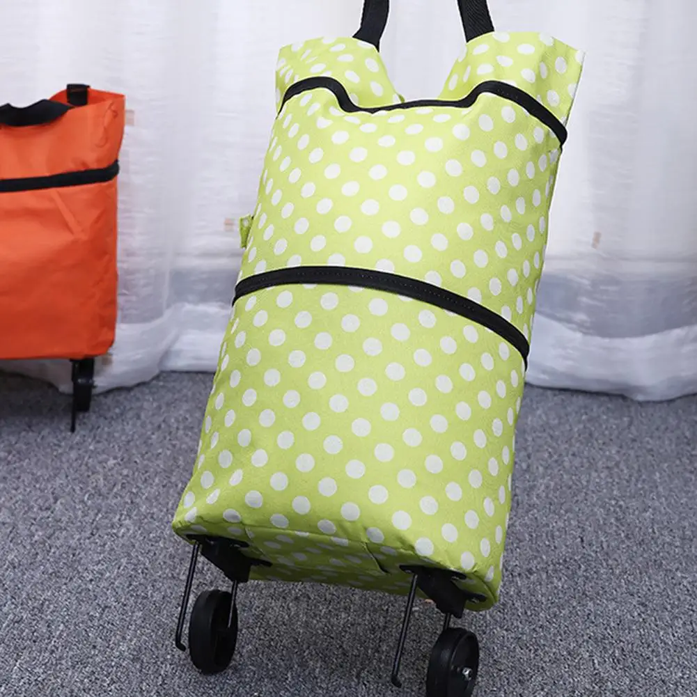 Shopping Bag Folding Shopping Cart Bag Detachable Wheel Trolley Bag Market Rolling Handtruck Bag Trolley Luggage Storage Bag