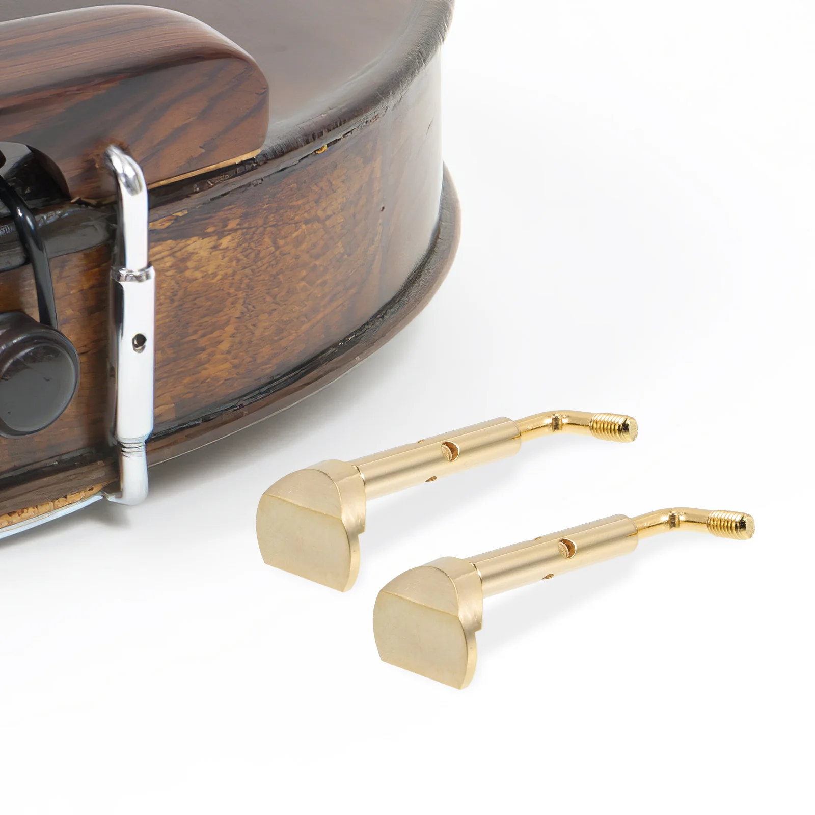 

2 Pcs Meter Chin Rest Screw Violin Parts Accessories Brass Instrument Accessory