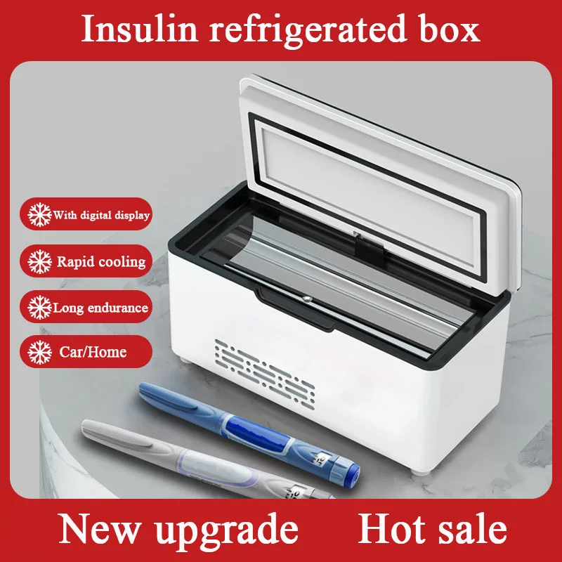 Car Portable Refrigerated Box Cool Box Cooler For Drug Growth Hormone Interferon Insulin USB Charging Thermostat Mini Fridge