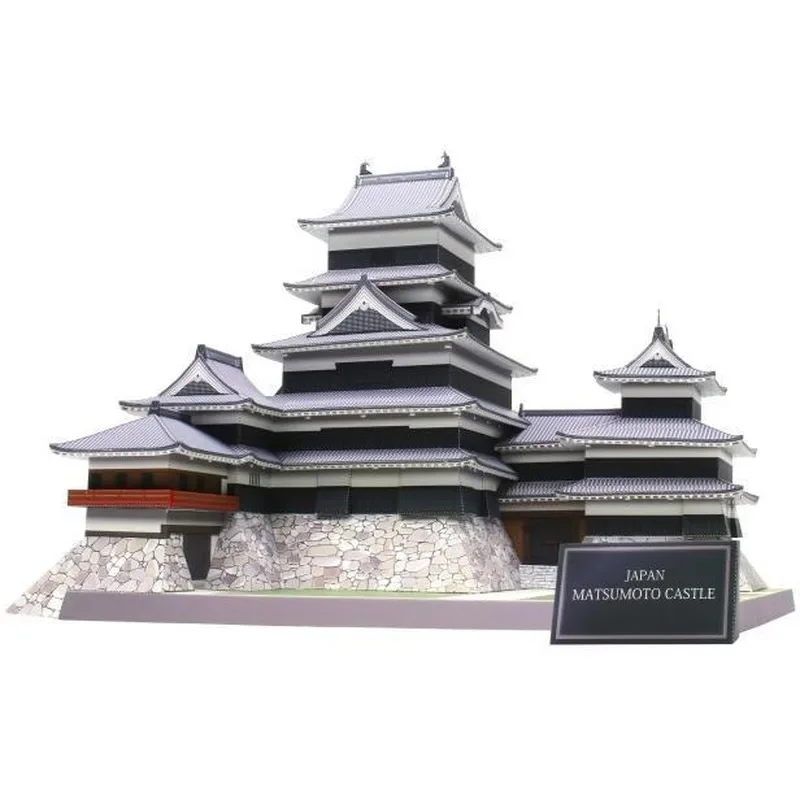 

Matsumoto City Japan Building Paper Model Handmade DIY Toys