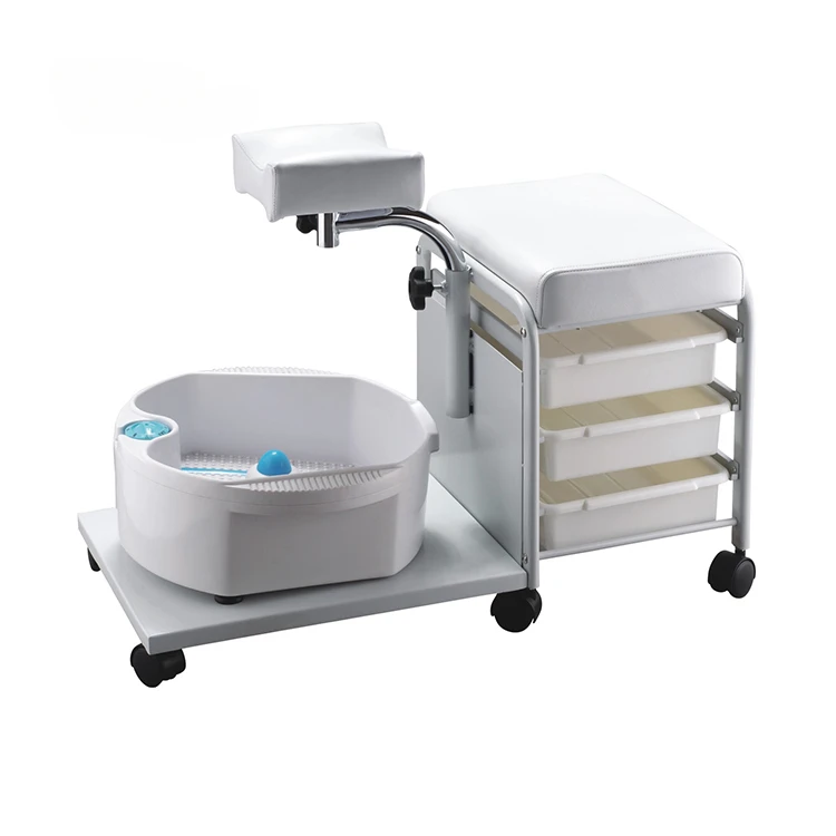 Portable Simple Pedicure Chair Trolley With Foot Basin