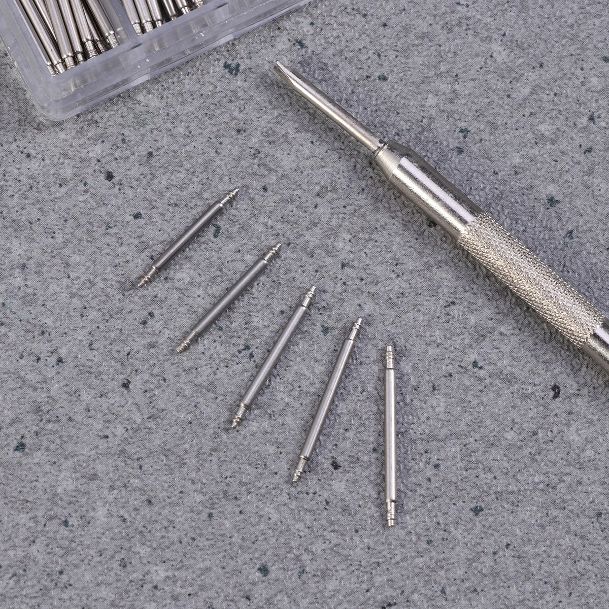 

360Pcs Stainless Steel Watch Spring Bars Double Flange Link Pins Repair Replacement Tool Kit for Watch Band Wristband
