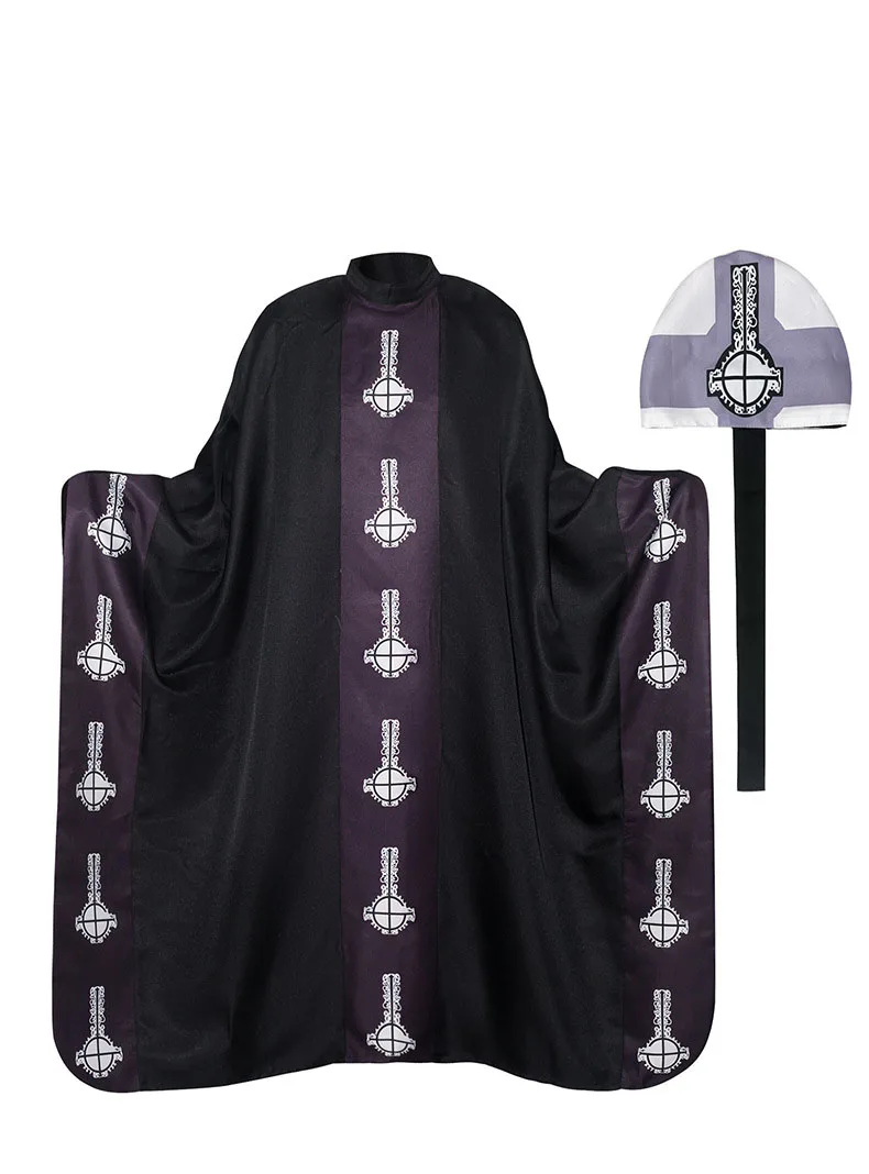 

Аниме-костюм средневекового папы-еремита: черный плащ с шапкой, полный комплект для взрослых, для Хэллоуина и вечеринок