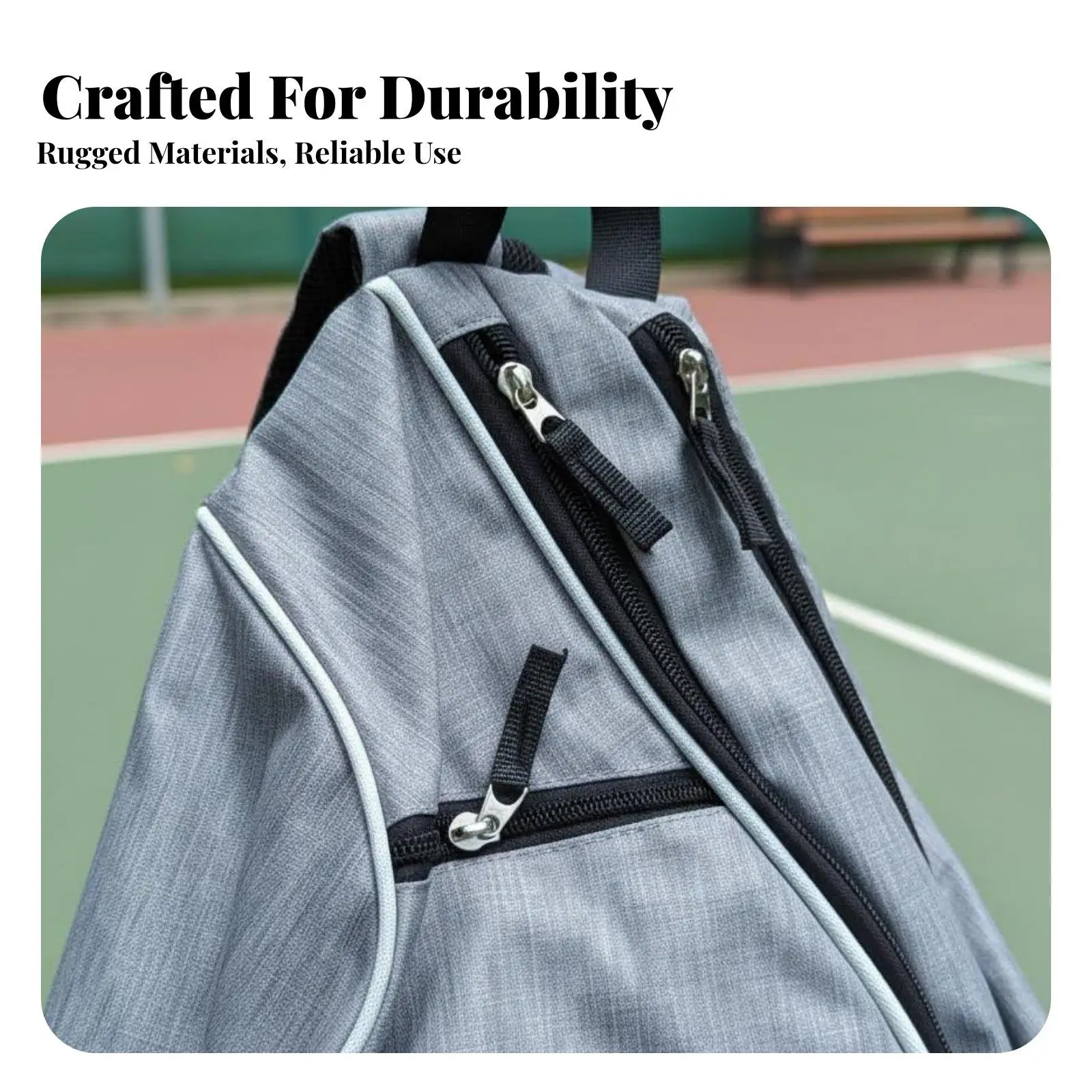 Pickleball Shoulder Bag Large Capacity Crossbody Pickleball Bag Tennis Racket