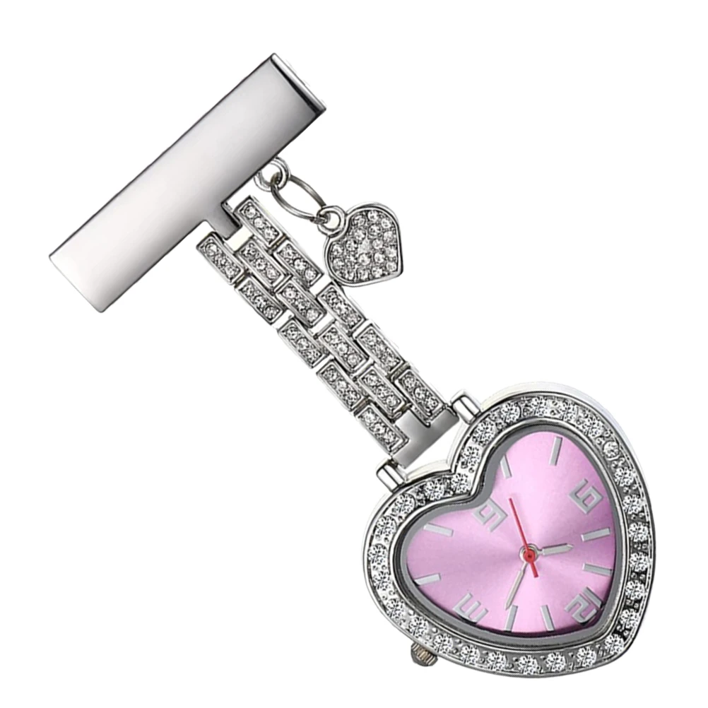 

Heart Shaped Nurse Watch Pocket Fob Watches for Women Violet Medical Accessories Lightweight Portable Easy to Hang Stylish