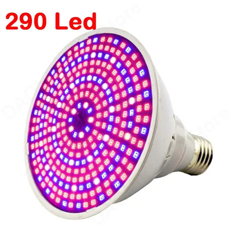E27 290 LED Indoor Plant Grow Light Lamp Full Spectrum Bulb desk Holder set Hydroponic for  Flower Vegetables greenhouse V27