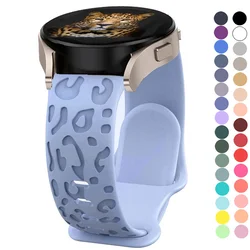 20mm leopard Band for Samsung Galaxy Watch 6/7/5 pro/4/6 classic Silicone Sport Engraved bracelet correa Huawei GT 4-3-2e Strap