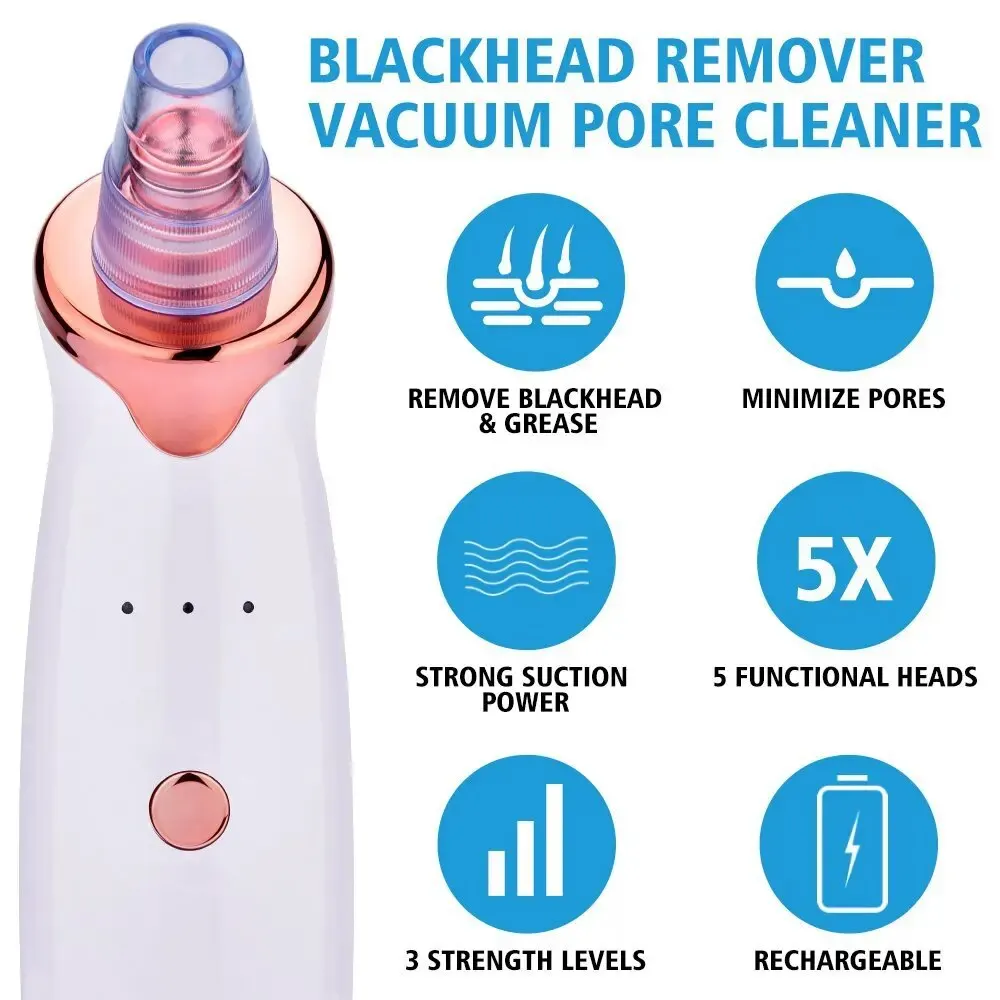 Blackhead Suction Instrument Remove Dead Skin Cells, Blackheads And Impuritie Cosmetic Face Acne Blackhead Cleanser image 4