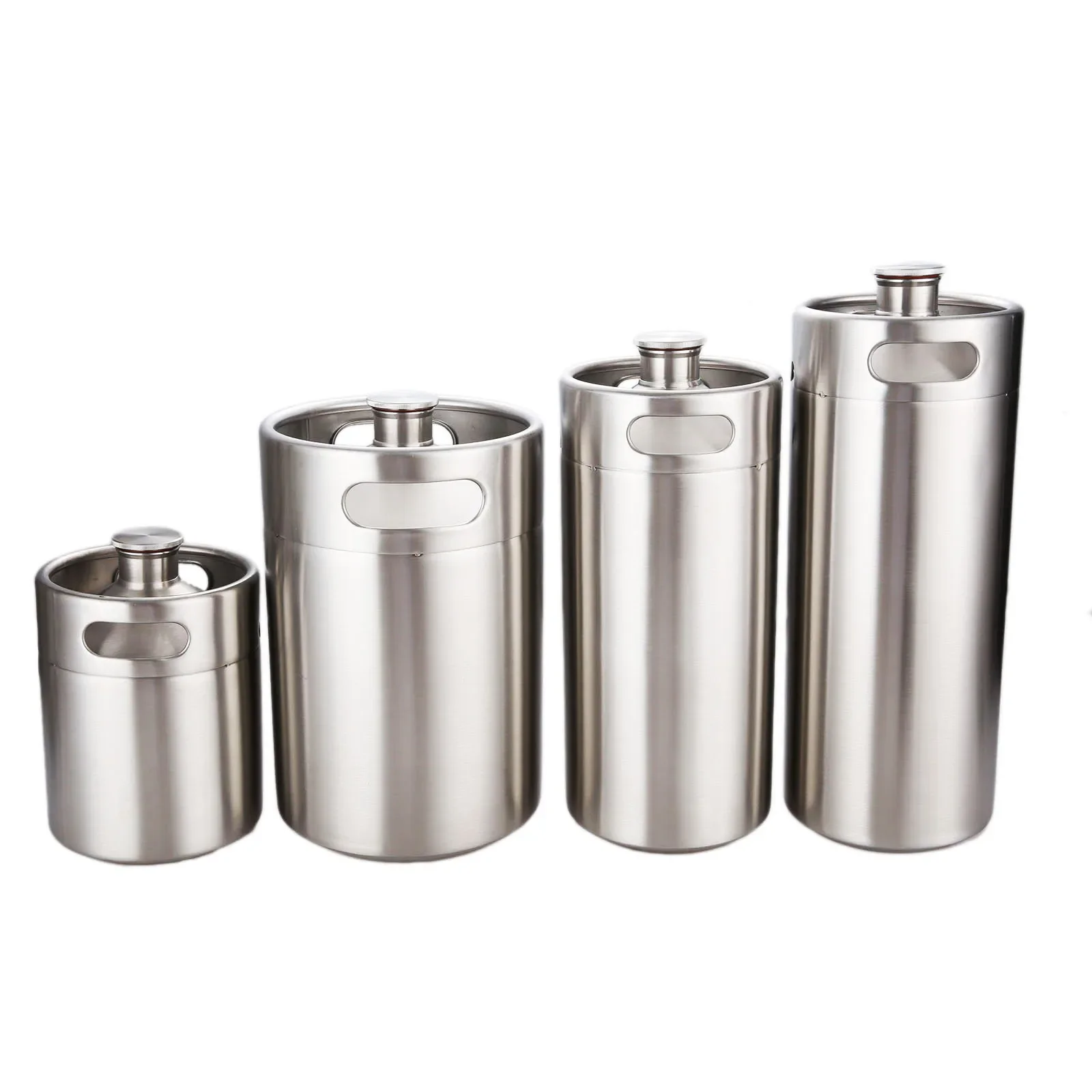 

1Pc Mini 304 Stainless Steel Beer Keg Pressurized Growler Portable Wine Bottle Home Brewing Beer Craft Making Tool 2/3/6/4/5L