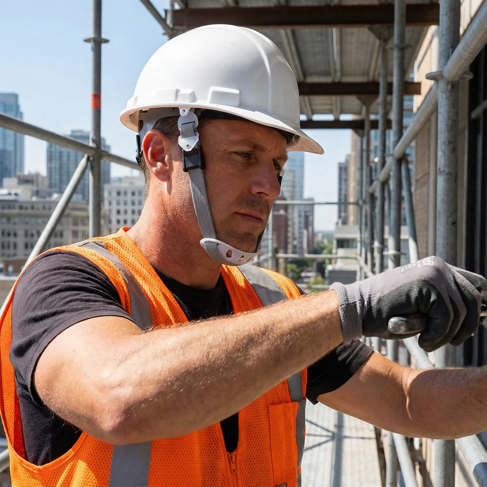 

Universal Chin Strap for Hard Hat Adjustable Strap Safety Construction Plastic Polyester Wear-Resistant