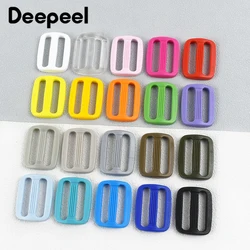 30Pcs Deepeel 15-25mm Kolorowy trójprzewodowy suwak Klamra Pasek do torby Regulowane zapięcie Pasek Odzież Taśma Hak Akcesoria do szycia