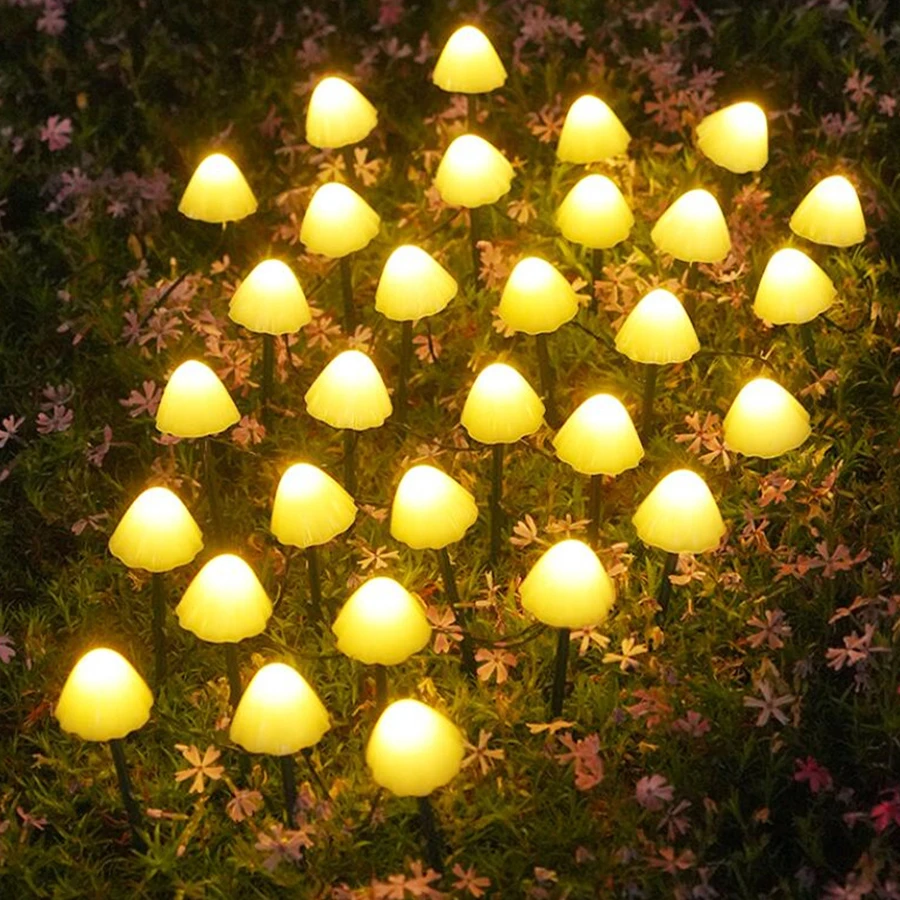 

20/30/50 LED Solar Mushroom Lights Outdoor Solar Garden Pathway Light Solar Mushroom Lawn Lamp For Garden Patio Landscape Decor