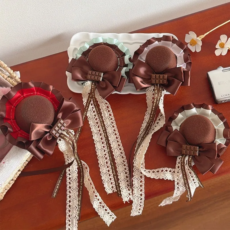 

Pet Cute Brown Hat Lace Bow Jewelry Pet Photography Decoration Dog Accessories for Small Dogs Puppy Accessories