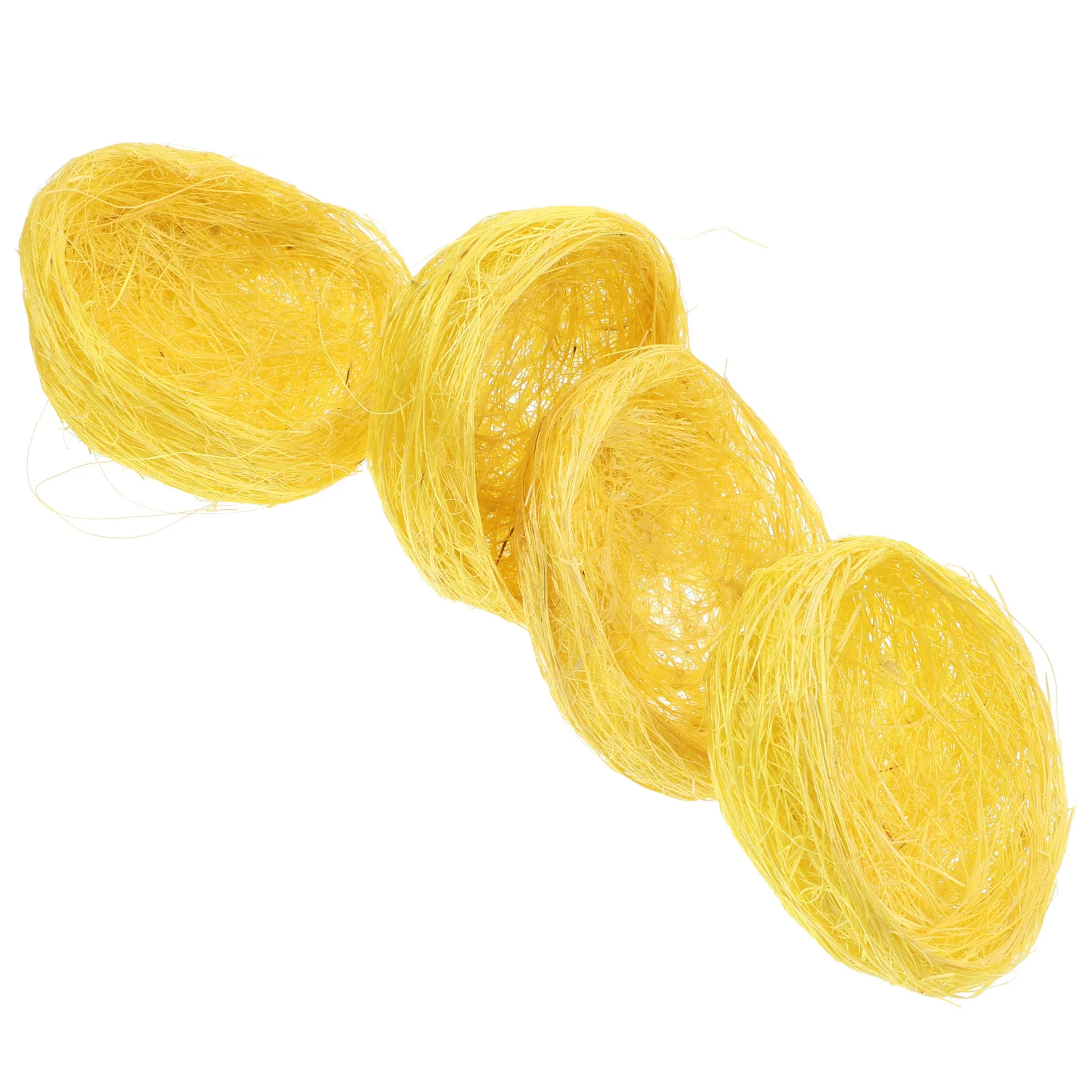 

4 Pcs Thickened Jute Bird Nest Artificial H made Decorative Faux Nest for Birds Garden Yard Outdoor Space Miniature Nests Bowl