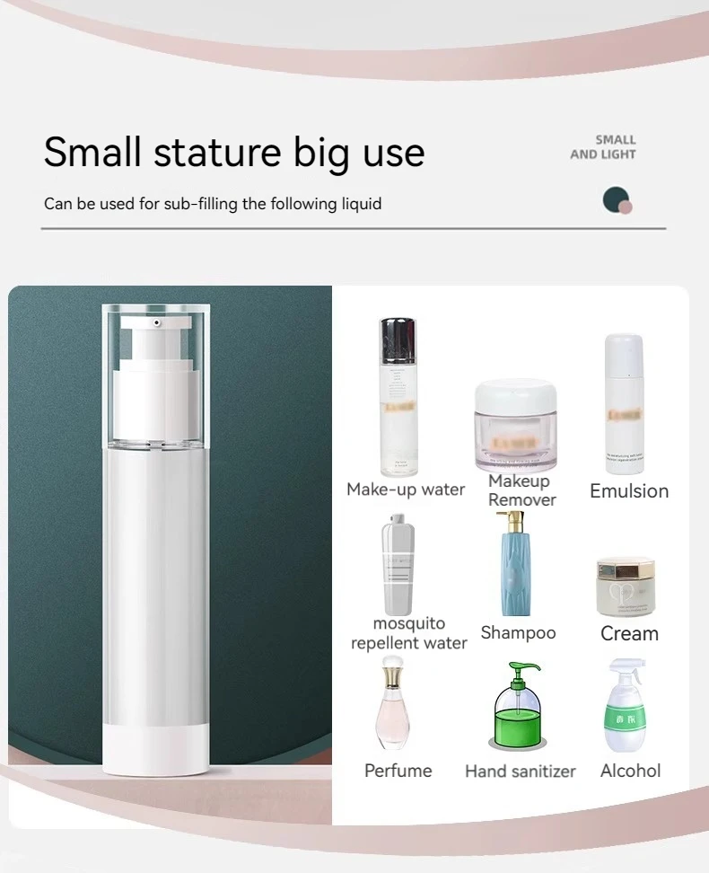 Vacuum Sub Bottle Travel Cosmetics Small Empty Bottle Lotion Shower Gel Shampoo Travel Portable Spray Sub Bottle