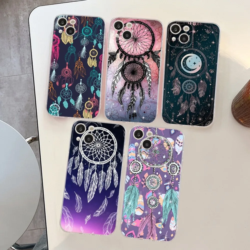 

Dream catcher watercolor Phone Case Silicone Soft for iphone 15 14 13 12 11 Pro Mini XS MAX 8 7 6 Plus X XS XR Cover