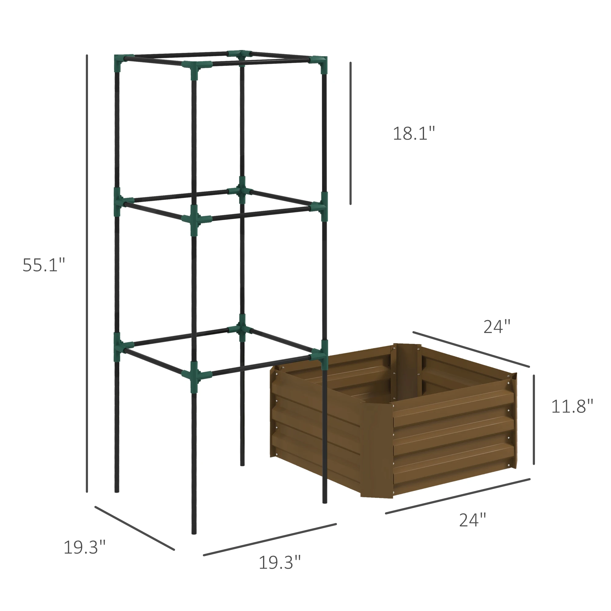 Garden Bed,Raised Garden Bed,G - огляд і ціна Raised Bed Planter Box