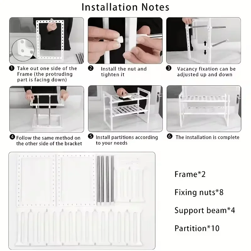 Cabinet Organizer Shelves, Stackable Kitchen Counter Shelves, Cabinet Organizer and Storage, Pantry Organizer