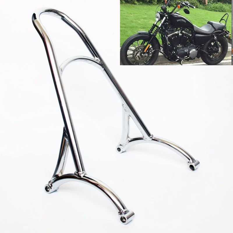 

Chrome Motorcycle Detachable Rear Passenger Sissy Bar Backrest For Harley Sportster Iron XL 883 1200 48 72 2004-2015