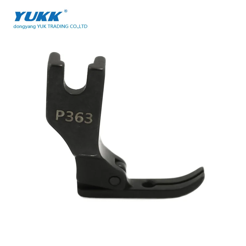 P363 Industrial Sewing Machine Accessory Black Titanium Steel ZIPPER Presser Foot Anti-Static Feature For Apparel Production