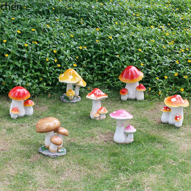 Artificial Mushroom Ornament Outdoor Creative Decoration Villa Garden Courtyard Landscape Sculpture