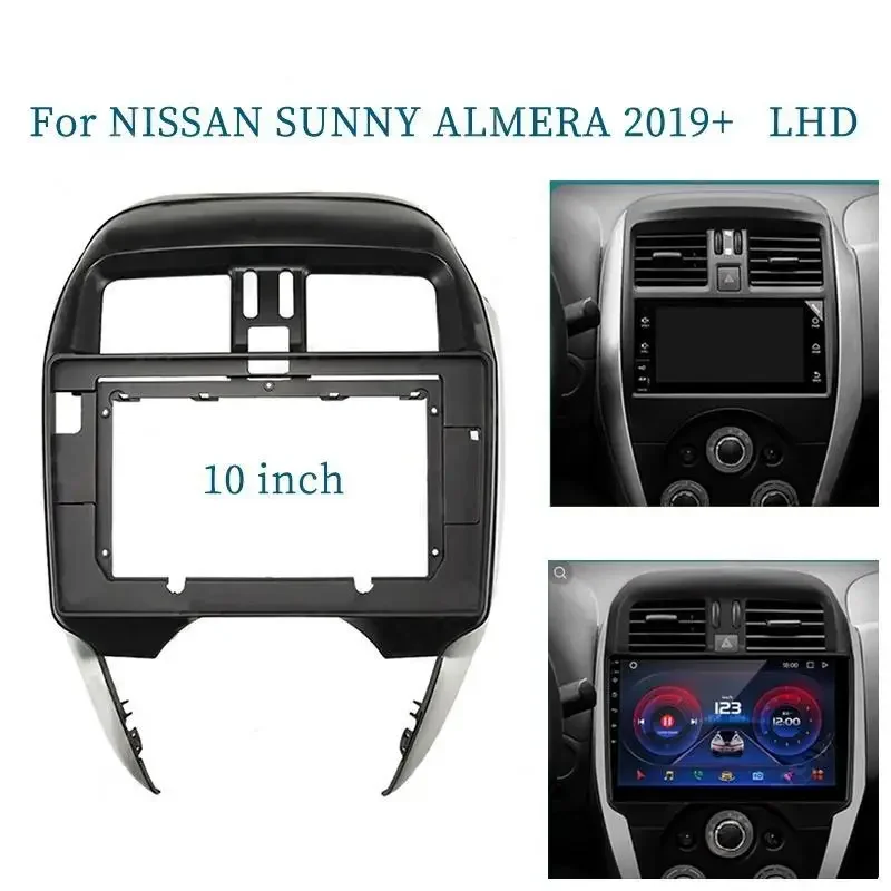 10 Inch Car Frame Fascia Adapter For Nissan Micra March Versa Note lidona Almera Latio Sunny Juke Versa Fitting Panel Kit