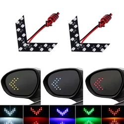 2Pcs14 SMD LED Car Rear View Mirror Arrow Panel Light Car Rear View Mirror Indicator Turn Signal Lamp Car Accessories 12V