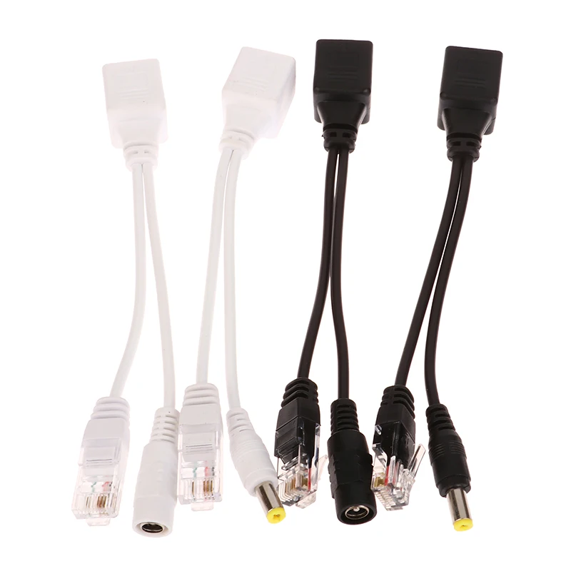 1 Set POE Cable Passive Power Over Ethernet Adapter Cable POE Splitter RJ45 Injector Power Supply Module 12V For IP Camea