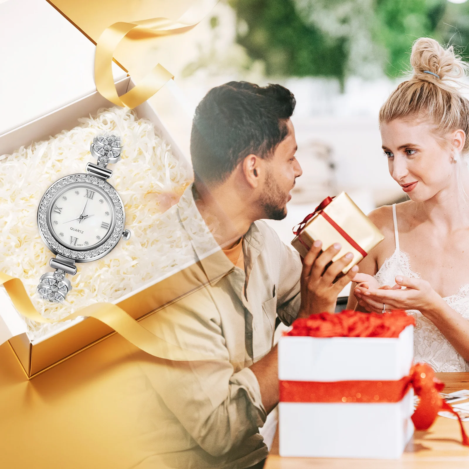 Mermaid Design Rhinestone Crystal Watch For Women Silver Dress Bangle Bracelet Waterproof Quartz Wristwatch Ladies Fashion