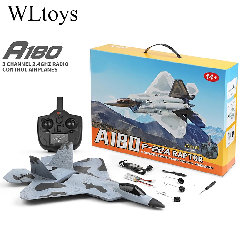 

WLtoys XK A180 F-16B RC 2.4G 3CH 12Min Flight time Remote control aircraft fixed wing Epp Material electric model outdoor toys