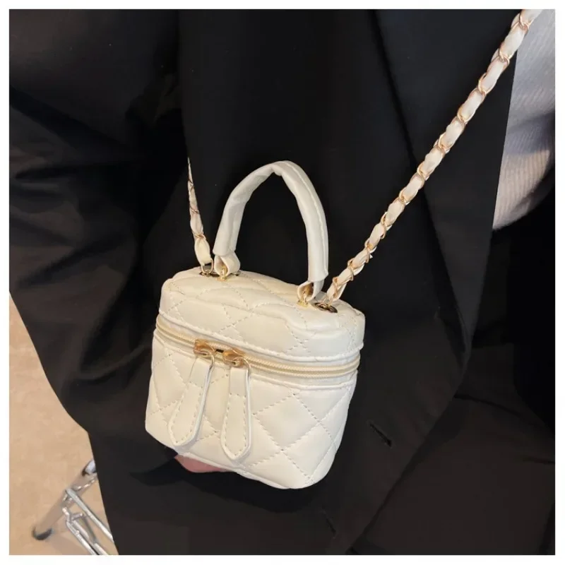 Mini Fashion Designer Pu Leather Women\'s Handbags Chain Casual Ladies Tote Female Black Bucket Women Shoulder Crossbody Bag