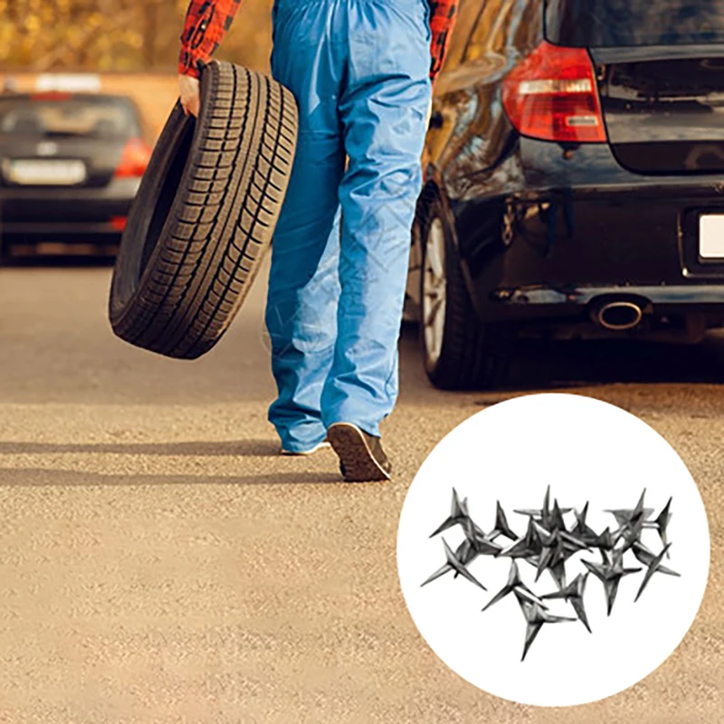 20PCS Tire Tyre Puncture Nail Spikes Rustproof Corrosion Resistant Anti-Theft Security Car Vehicle Auto Puncture Nails Accessory