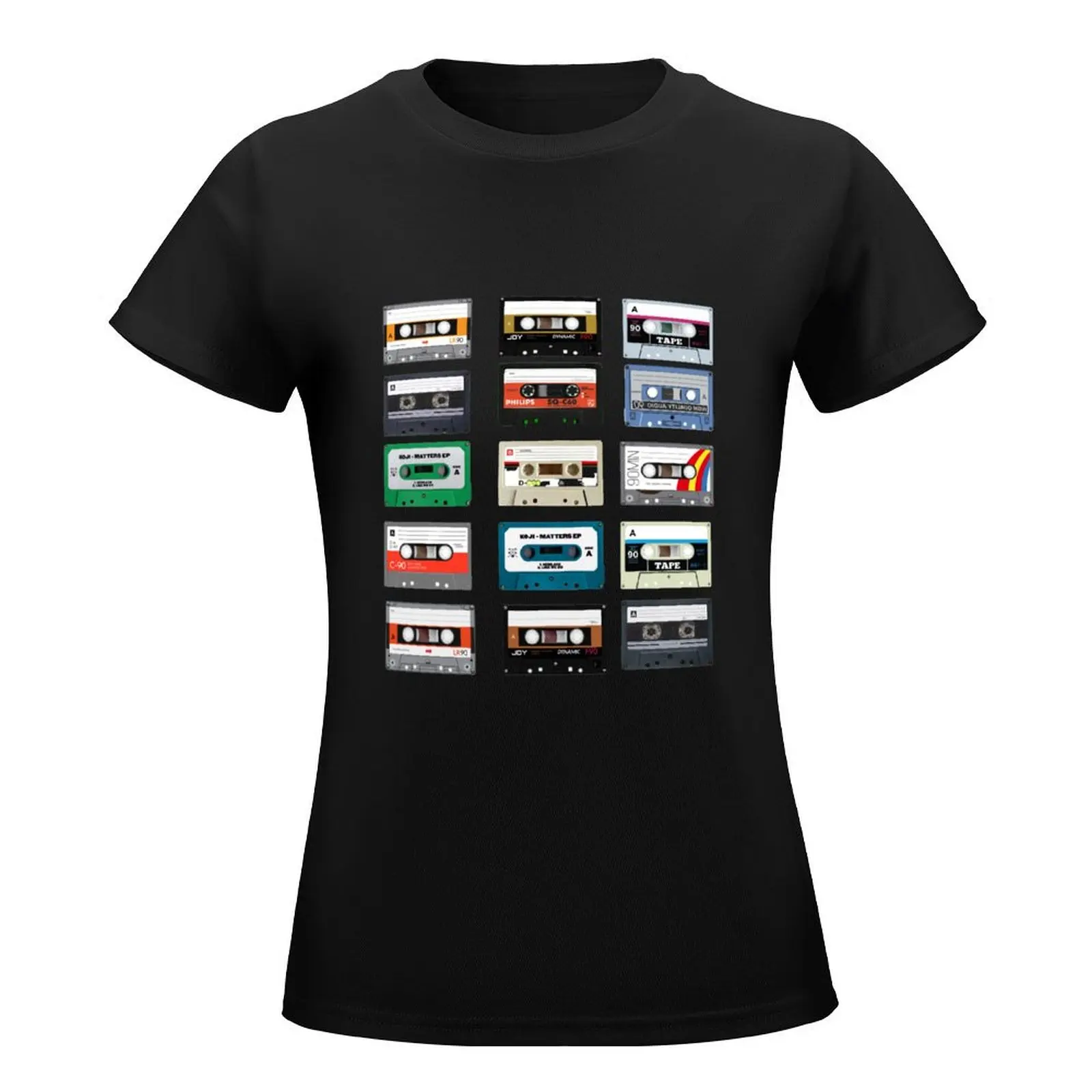 Music Cassette T-Shirt cute clothes vintage clothes kawaii clothes oversized spring Women 2024