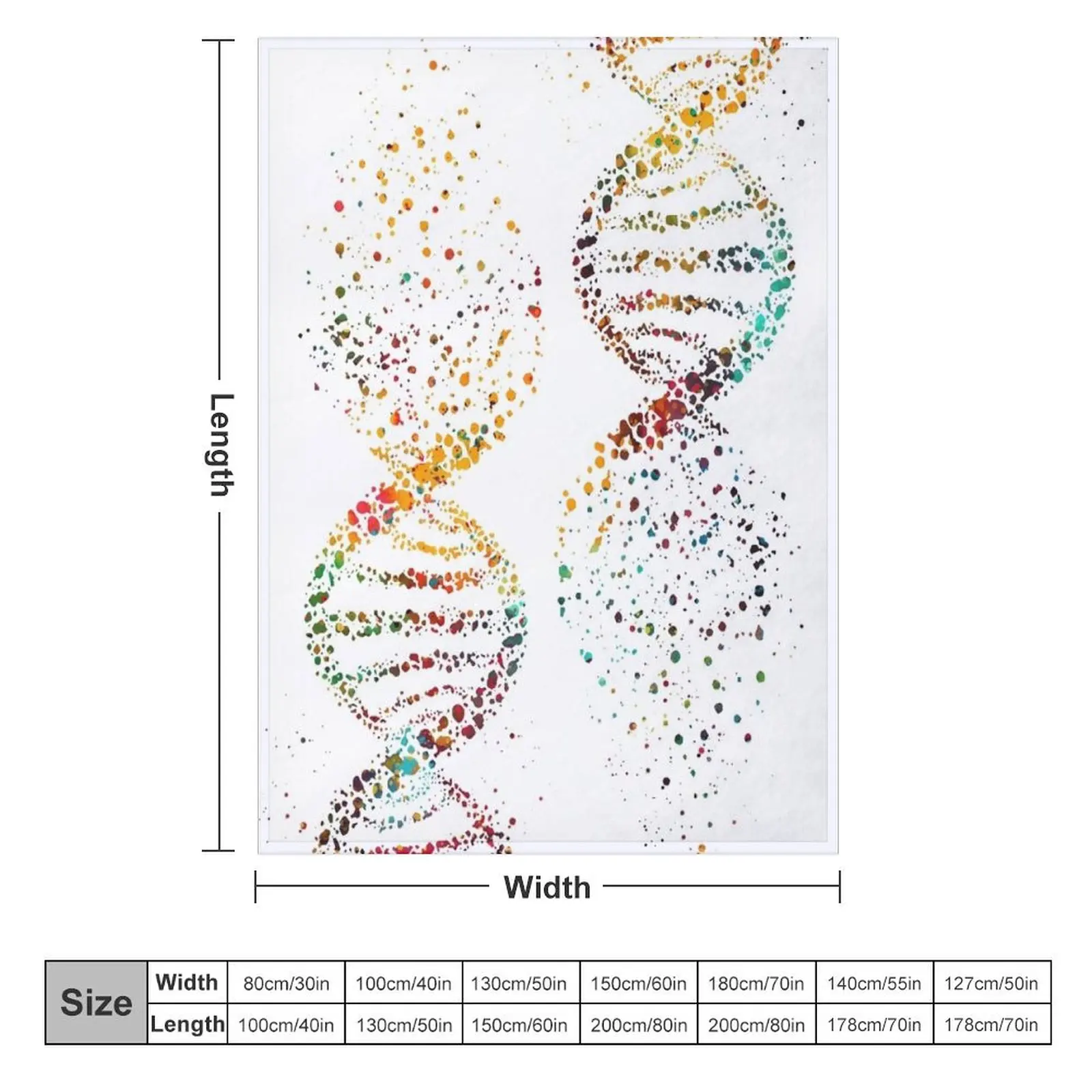 DNA, Watercolor Art,Dna double helix genetic Throw Blanket Softest Large Giant Sofa Blankets