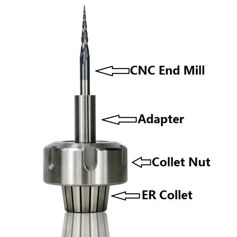 1Pc 6/6.35/12.7mm to 1/8'' 4mm 6mm CNC Adapter Collet Shank Milling Cutter Conversion Chuck Engraving Machine Accessories