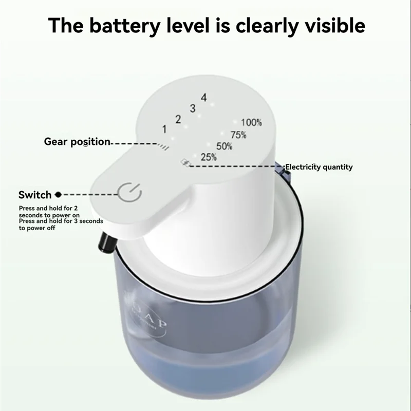 SANQ-dispensador automático de jabón sin contacto, 400Ml, resistente al agua, montado en la pared, con tecnología inteligente de lavado de manos para higiene
