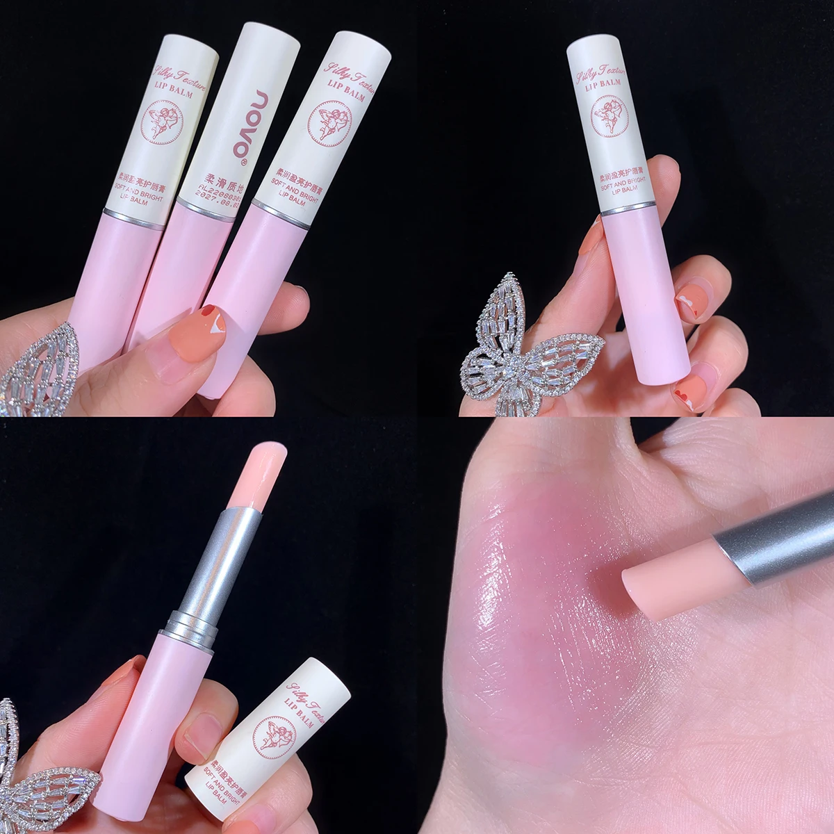 Baume à lèvres doux et lumineux pour document magique, rouge à lèvres soyeux, longue durée, rose pêche, tache, lisse, naturel, hydratant, soin, maquillage