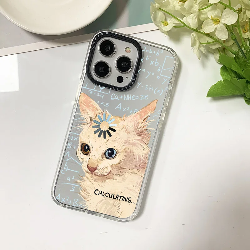 Personality Formula Cat Case For Iphone 11 14 15 Pro Max Clear Silicone Soft Funda 12 13 Pro 7 8 Plus X XR XS Shockproof Bumper