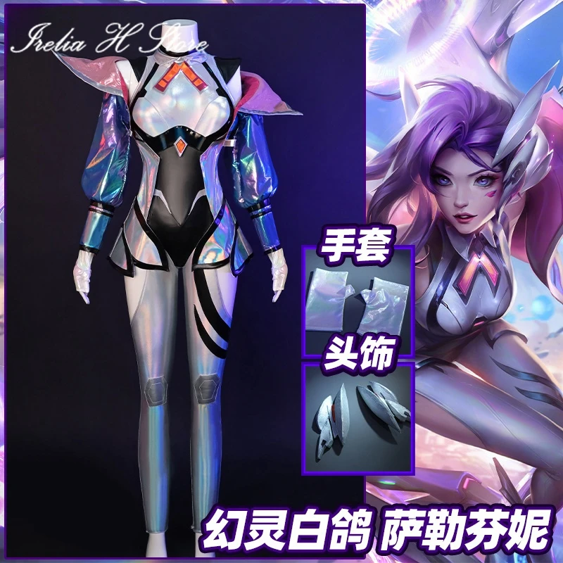 Irelia H Store LOL Seraphine Cosplay Costume Game Battle Pigeon Seraphine Jumpsuit Halloween Costumes Female