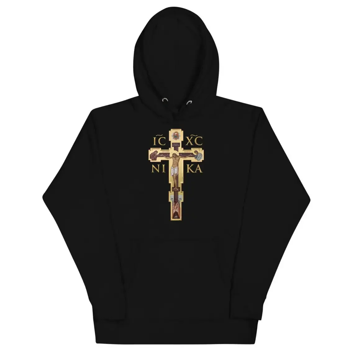 IC XC NIKA Golgotha Cross Pullover Hoodie New 100% Cotton Comfortable Casual Mens Clothes Fashion Religion Streetwear