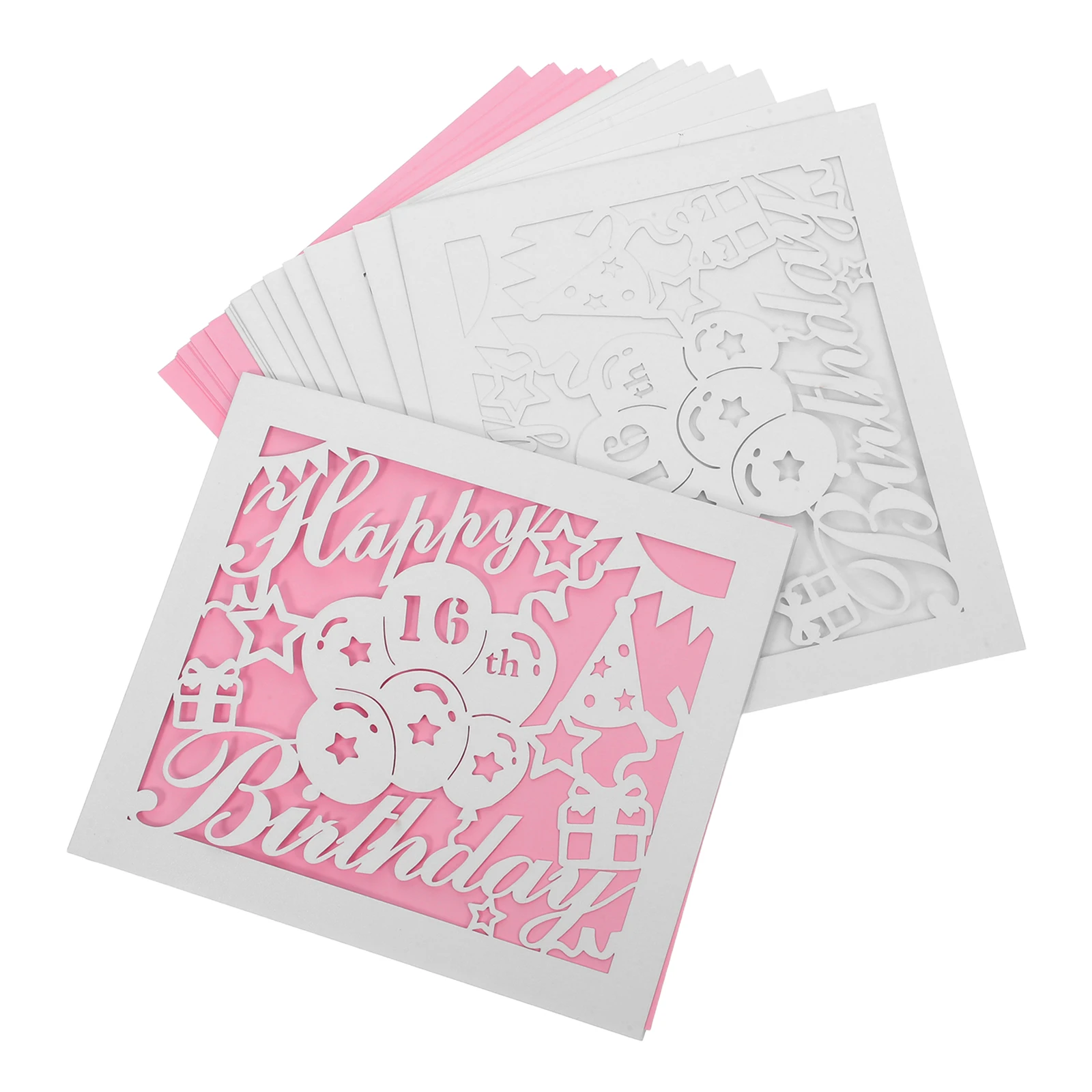 

10 комплектов полых открыток на день рождения, пустые благословения с конвертом для офиса, жемчужная бумага, поздравительные открытки для студентов, оптом