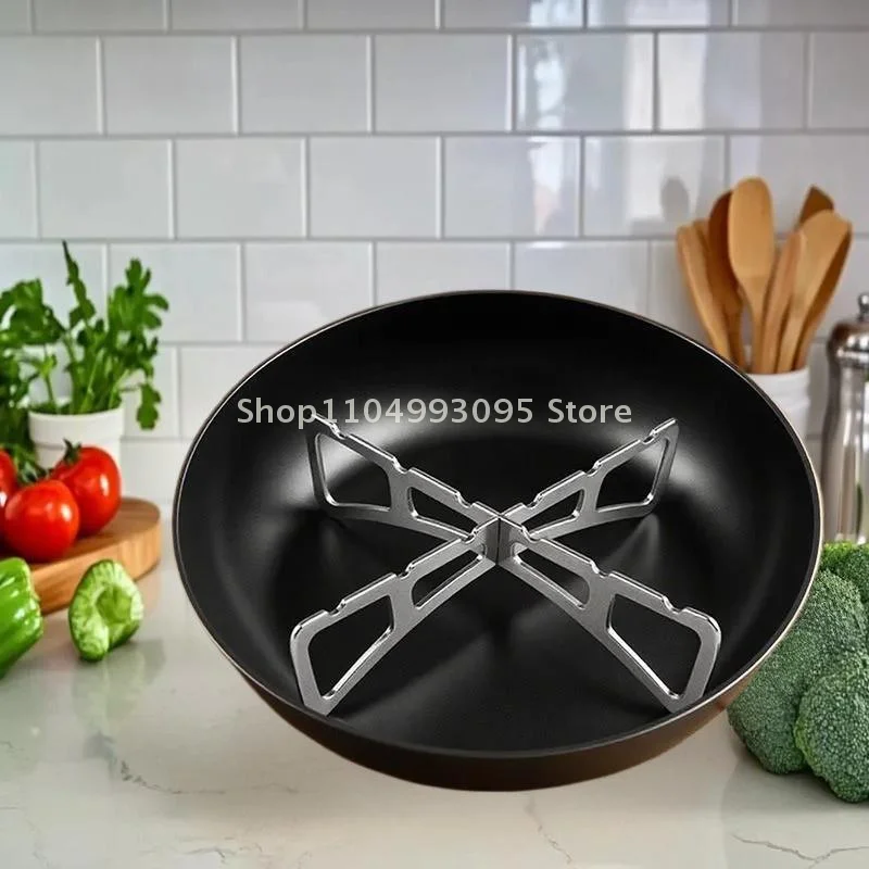 رف تبخير متقاطع محمول من الفولاذ المقاوم للصدأ للمنزل/التخييم؛ ملحق المطبخ الأساسي في خيارات عبوة واحدة أو 2