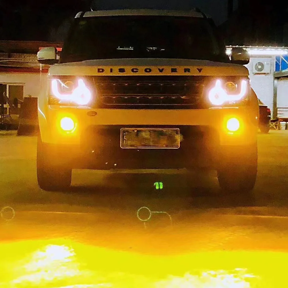 Car Modified Gold Eye Lens LED Lens Front Fog Lights Fit For Land Rover Discovery 4 Freelander 2 Range Rover Sport Accessories