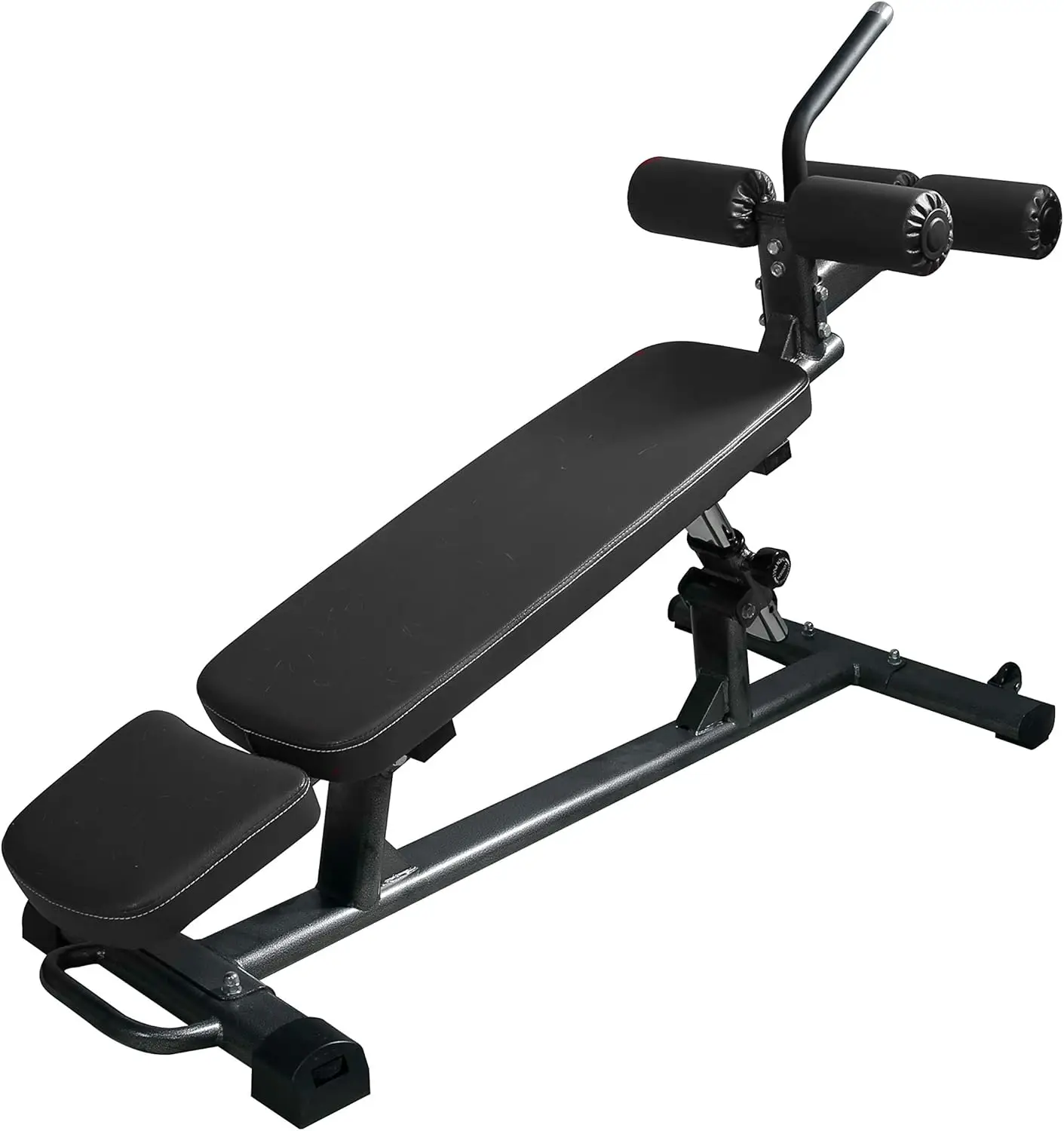

A semi commercial sit up stool suitable for core exercises and bench presses. Adjustable weight workbench